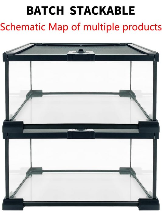 8" x 8"x 12" Habitat with Top Sliding Door Screen Ventilation