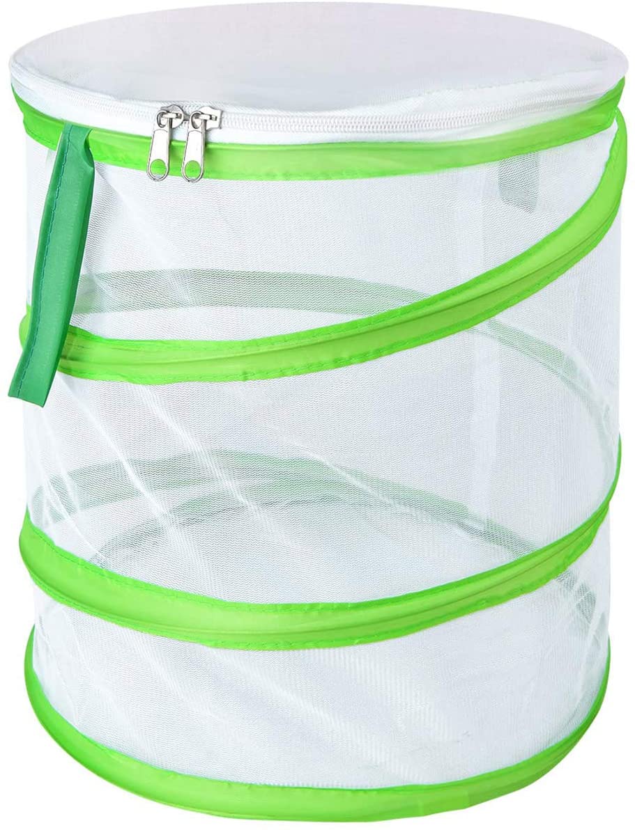 Mantis Butterfly Habitat Insect Cage - Round Pop Up Mesh Net 12 x 14 - USMANTIS