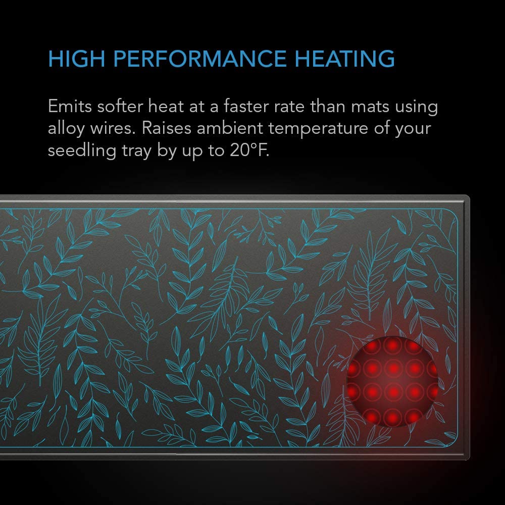 AC Infinity SUNCORE A1, Waterproof Heat Mat 3" x 20" MET & UL-Certified Heating Pad for Indoor use - USMANTIS