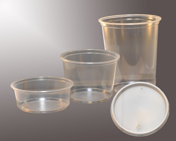 Deli-Cup-feeding 32 ounce cups with vented lids and Plug