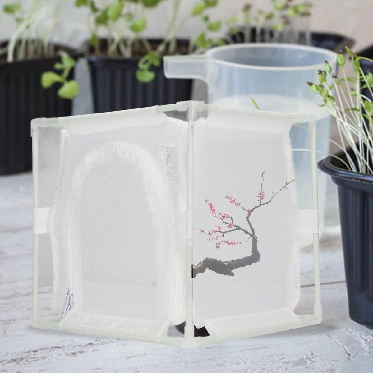 Mini Habitat Cage, PVC Mesh Praying mantis PET BUTTERFLY, SMALL INSECT