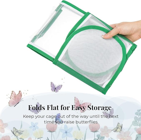 Mantis Habitat, 8" Small Collapsible Insect Mesh Cage Terrarium Pop-up carrier New!