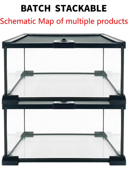 8" x 8"x 12" Habitat with Top Sliding Door Screen Ventilation