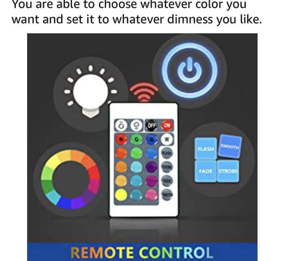 7.5” LED Light Remote Control Colors Water Proof - USMANTIS