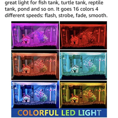 7.5” LED Light Remote Control Colors Water Proof - USMANTIS