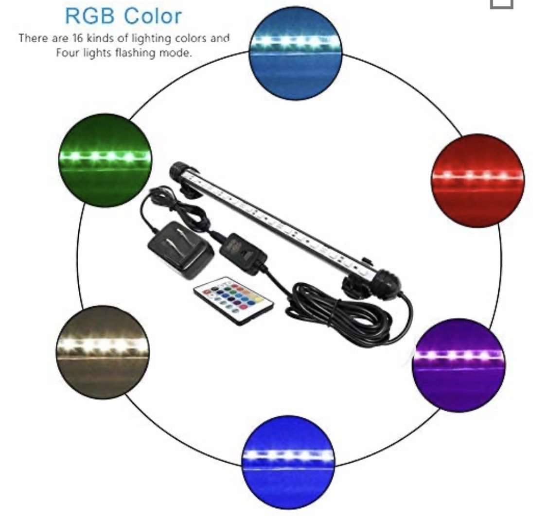 7.5” LED Light Remote Control Colors Water Proof - USMANTIS