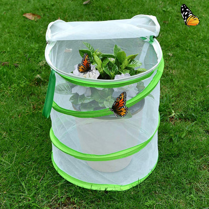Mantis Butterfly Habitat Insect Cage - Round Pop Up Mesh Net 12 x 14 - USMANTIS