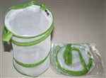 Popup Cage White Green 5" by 6" Mini round for insects. Mantis net cage ooth cage
