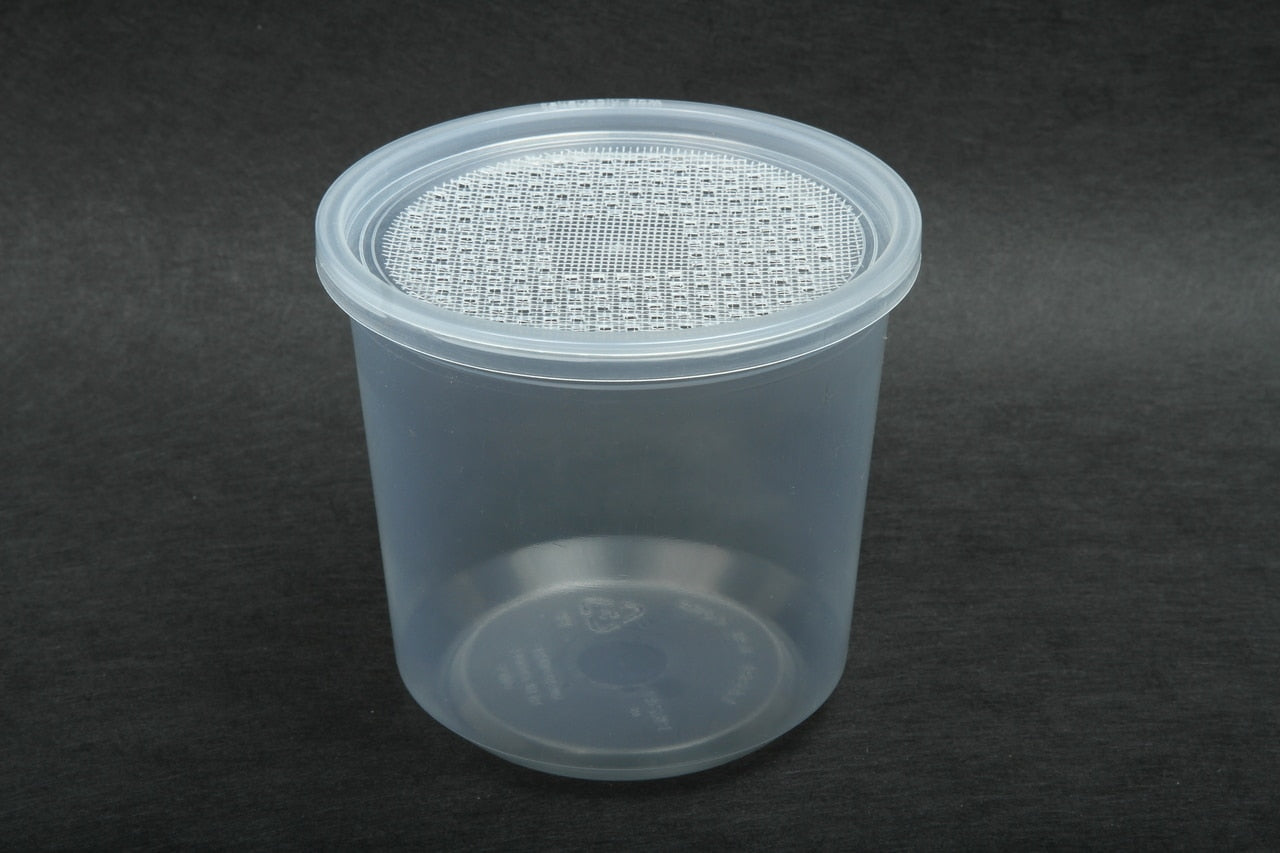 Deli-Cup-feeding 32 ounce cups with vented lids and Plug
