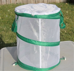 Popup Cage White 11" by 14" round for insects. Mantis net cage - USMANTIS